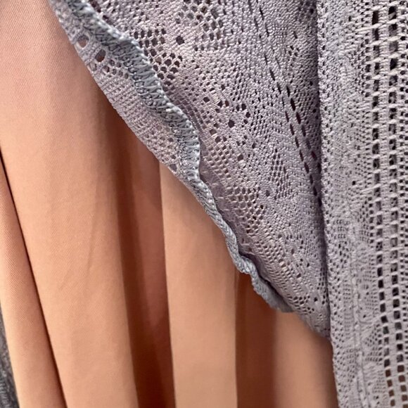 Light Blue Fit & Flare Lace Dress - Picture 4 of 5